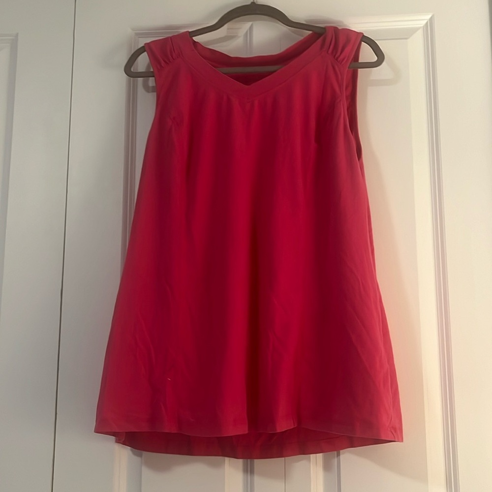 Bright pink athlete tank
